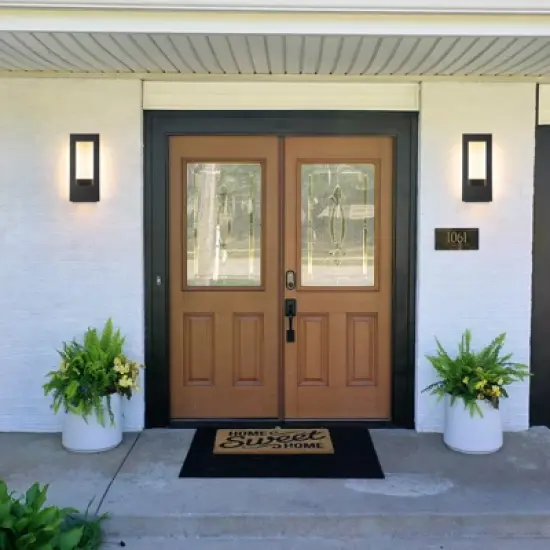 LLHZSY 2-Light 24W Matte Integrate LED Outdoor Wall Light Fixture 14 4/5" Exterior Light Fixture for Post Porch Yard Patio image {3}