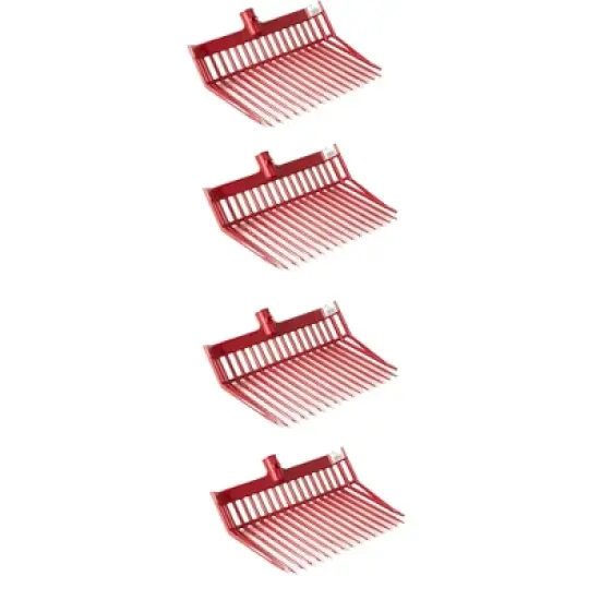 Little Giant PDF103RED 13 Inch DuraFork Polycarbonate Attachable Pitchfork Tool Replacement Head with Angled Tines, Red (4 Pack) image {2}