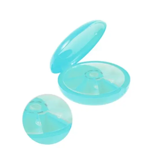 Unique Bargains 7 Grids Circular Single-Layer Pill Cases 2 Pcs image {2}