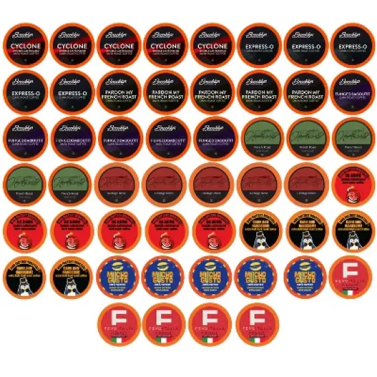 Two Rivers Coffee Dark Roast Coffee Pods Sampler 2.0 Keurig, Variety Pack, 52 Ct image {11}