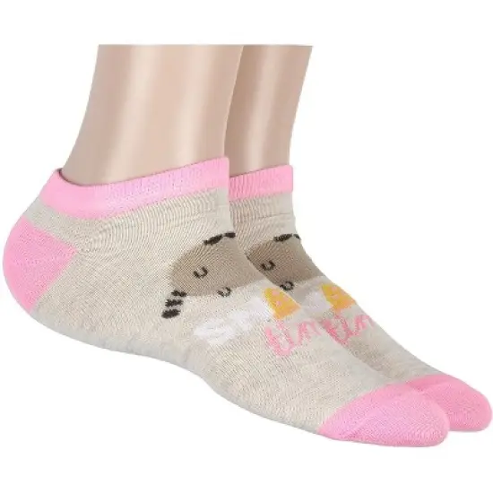 Pusheen The Cat Nap Time No Show Ankle Socks Size 5-9 - 3 Pair Multicoloured image {3}