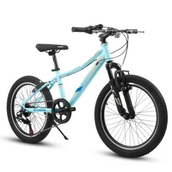 YONWAY 20" Children's Bicycle, Shock Absorbing Front Fork, 21 - Speed, V - brakes,Mountain Tire, Boys and Girls Kids Bike for Outdoor Adventure image {9}