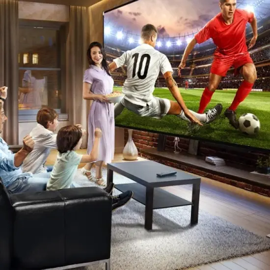 Costway 120'' Projector Screen w/ Stand 16:9 HD 4K Indoor Outdoor Projection Movie Screen image {2}