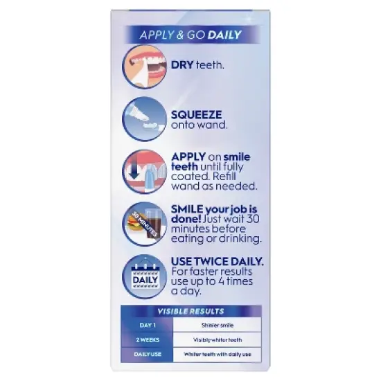 Crest 3DWhite Daily Whitening Serum Advanced Enamel White Teeth Whitening Treatment  - 0.63 oz image {11}