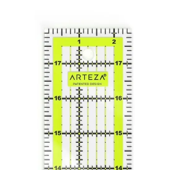Arteza Acrylic Quilter's Ruler, 2.5"x18" image {1}