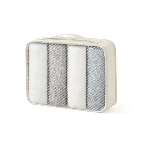 Luupatchy 20 Inches Hardshell Carry-On Luggage,With 2 Packing Cubes, Green image {7}