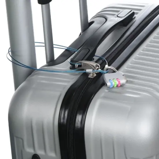 Unique Bargains Stainless Steel Stage Lighting Luggage Locking Cables with Double Loops 3.3 Ft image {5}