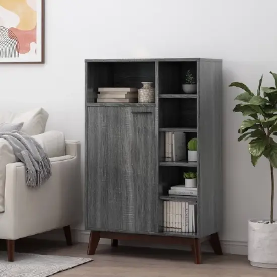 Rattler Mid-Century Modern Multi Functional Cabinet - Christopher Knight Home image {1}