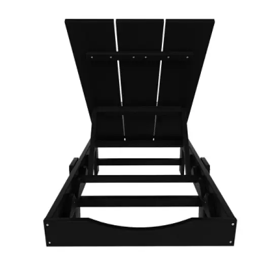 WestinTrends Ashore Modern Poly Reclining Chaise Lounge With Wheels image {5}