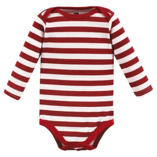 Hudson Baby Unisex Baby Cotton Long-Sleeve Bodysuits, Sports Stripes image {6}