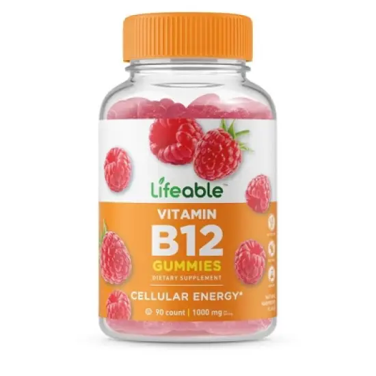 Lifeable Vitamin B12 for Adults, for Cellular Energy, Vegan, 90 Gummies image {3}