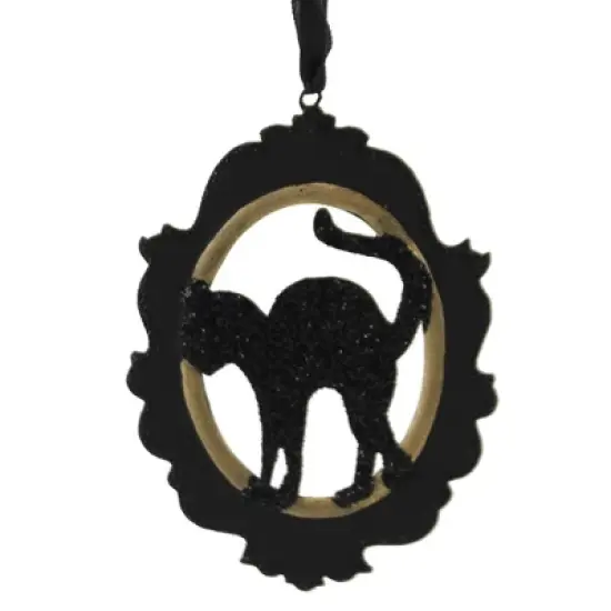 Holiday Ornament 4.25 In Hallows' Eve Cameo Halloween Tree Ornament , Halloween Decor Halloween Spider Crow Cat (3PC) image {2}