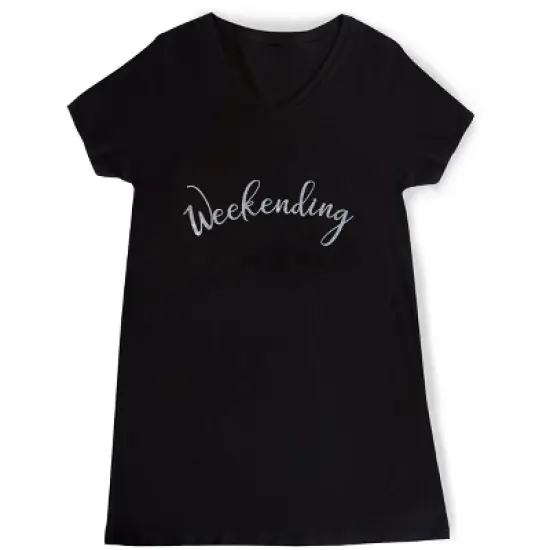 Smart & Sexy Women's Oversized Graphic V-Neck Sleep Shirt image {2}