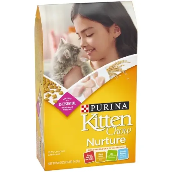 Purina Kitten Chow Nurture Kitten Muscle & Brain Development Chicken Flavor Dry Cat Food image {3}