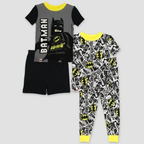 Boys' The LEGO Batman Movie 4pc Snug Fit Pajama Set - Black image {5}