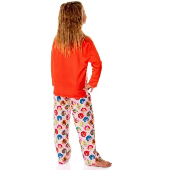 Barbie Girls' Christmas Santa Characters Tis The Season Sleep Pajama Set Pink image {1}