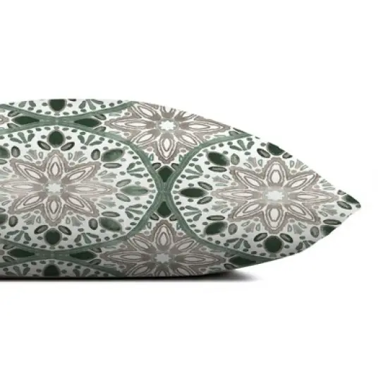Creative Products Faded Gray Green Medallions 14x20 Indoor / Outdoor Pillow image {3}