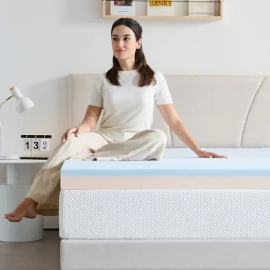 Twolike  2 Inch Green Tea  mattress  topper . image {6}