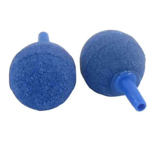 Unique Bargains Hydroponics Fish Tank Aquarium Blue Bubble Release Air Stones Ball 2 Pcs image {3}