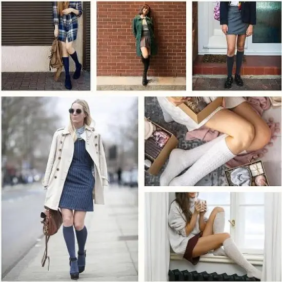 Tipi Toe Womens 3 Pairs Ribbed Cable Knit Space Dye Patterns Knee High Wool-Blend Boot Socks image {3}