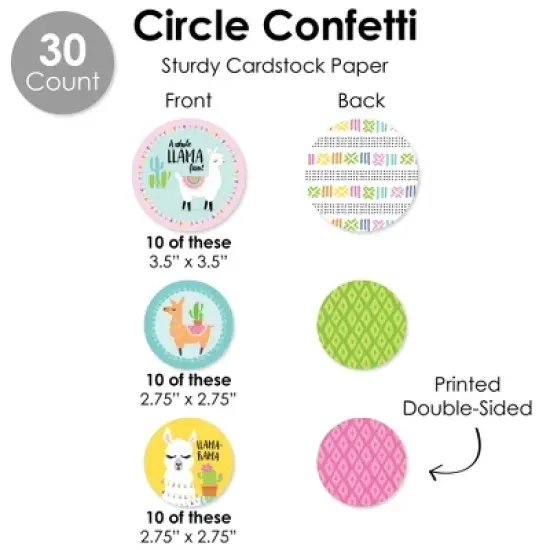 Big Dot of Happiness Whole Llama Fun - Llama Fiesta Baby Shower or Birthday Party Supplies Decoration Kit - Decor Galore Party Pack - 51 Pieces image {6}