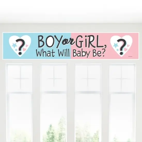 Big Dot of Happiness Baby Gender Reveal - Team Boy or Girl Party Decorations Party Banner image {3}