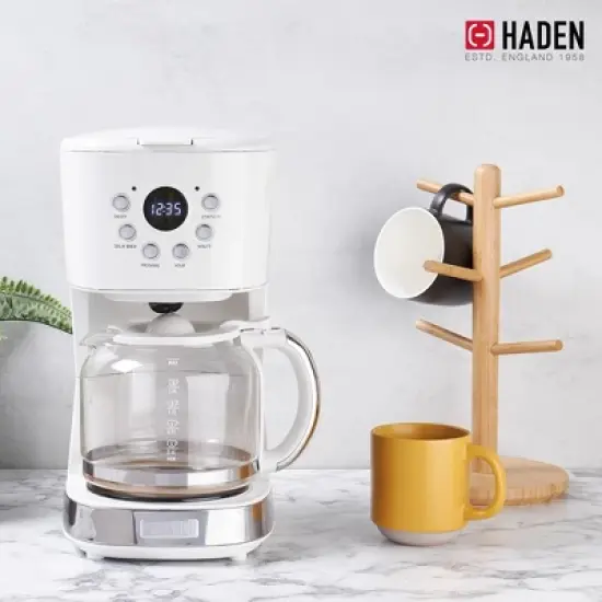 Haden 75032 Heritage Innovative 12 Cup Capacity Programmable Vintage Retro Home Countertop Coffee Maker Machine with Glass Carafe image {5}