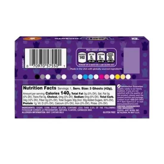 Peeps Halloween Marshmallow Ghosts Candy - 1.5oz/3ct image {4}
