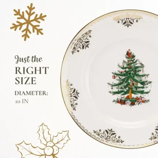 Spode Christmas Tree Gold Collection Dinner Plates, Set of 4 image {6}
