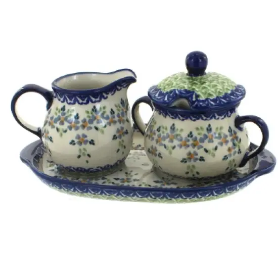 Blue Rose Polish Pottery K091 Manufaktura Cream & Sugar Set image {14}