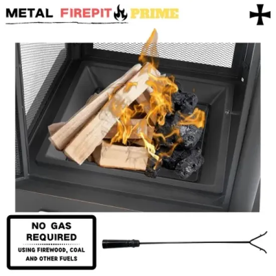 DOMETOUR XOT036 Heavy Duty Garden Metal Outdoor Heating Furnace for Backyard Fir Pit image {3}