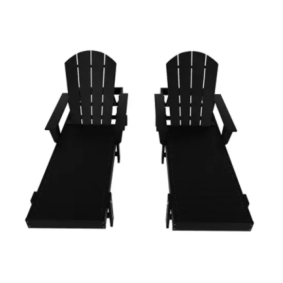 WestinTrends Malibu 2 Piece Reclining Chaise Lounge With Arms & Wheels image {2}