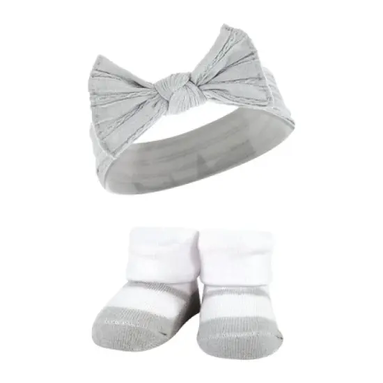 Hudson Baby Infant Girls Headband and Socks Giftset, Red Houndstooth Bows, One Size image {2}