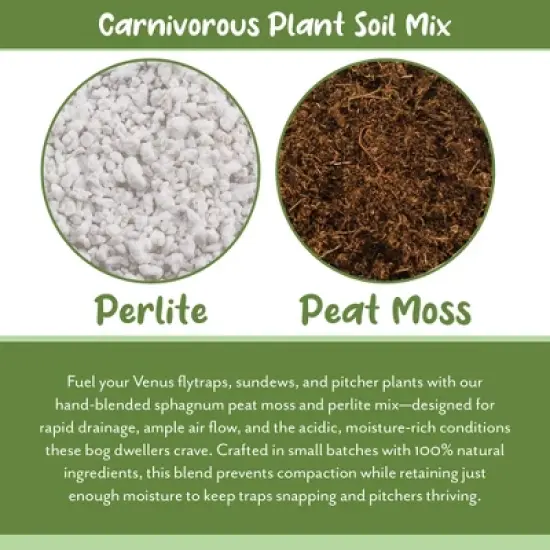 Soil Sunrise Carnivorous Plant Potting Soil Mix for Venus Fly Trap, Pitcher Plants image {5}