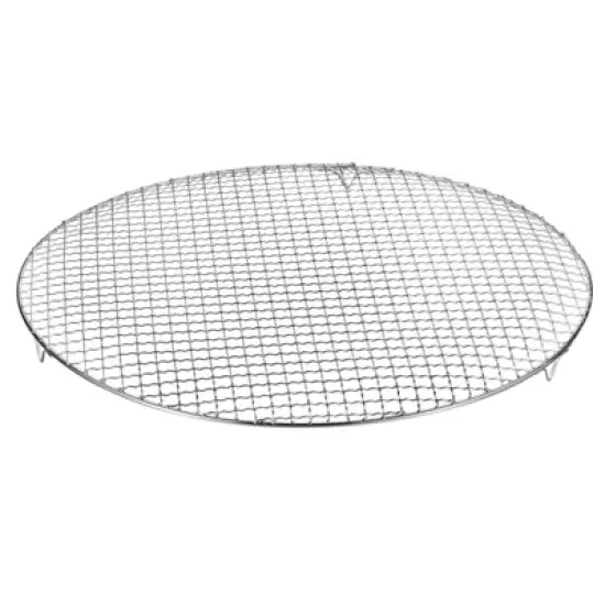 Unique Bargains Stainless Steel Round Cross Wire Barbecue Grill with Legs image {25}