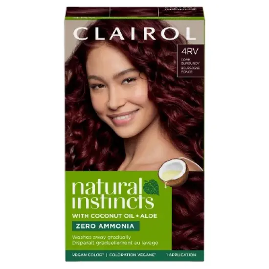 Natural Instincts Clairol Demi-Permanent Hair Color Cream Kit - 4RV Dark Burgundy, Rich Plum image {9}