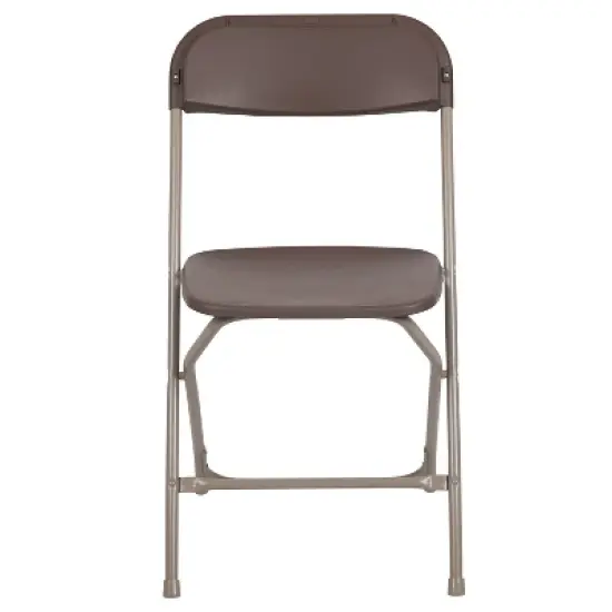 Emma and Oliver Set of 2 Stackable Folding Plastic Chairs - 650 LB Weight Capacity image {6}