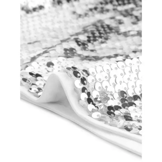 Allegra K Women's Sequin Sparkle Mesh Panel Sleeveless Party Club Cami Top image {4}