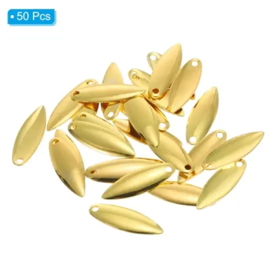 Unique Bargains Bright Finish DIY Willowleaf Bait Making Fishing Lure Blades 50 Pcs image {2}