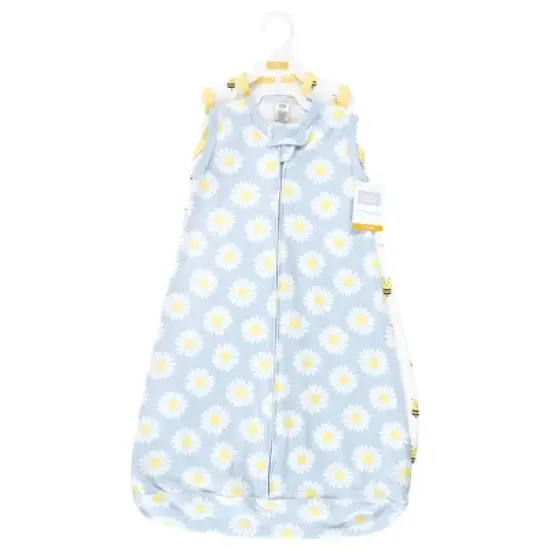 Hudson Baby Infant Girl Cotton Long-Sleeve Wearable Sleeping Bag, Sack, Blanket, Daisy Bee Sleeveless image {1}