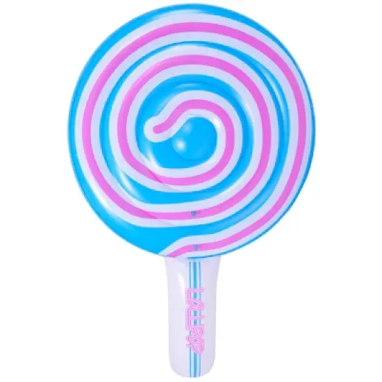 Pool Central 6' Inflatable Blue and Pink Swirl Lollipop Pool Float image {1}