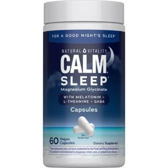 Natural Calm Vitality Sleep Supplement Vegan Capsules - 60ct image {4}