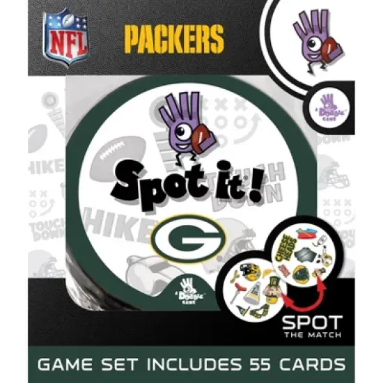 MasterPieces Officially Licensed NFL Green Bay Packers Spot It Game for Kids and Adults image {1}