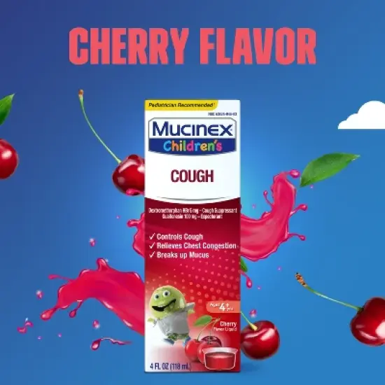 Mucinex Children's Cough Medicine - Cherry Liquid - 4 fl oz image {5}