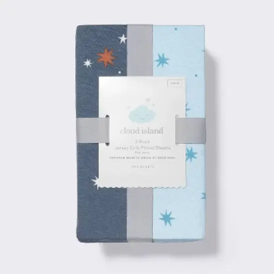 Fitted Jersey Crib Sheet - Space - 2pk - Cloud Island&trade; image {3}