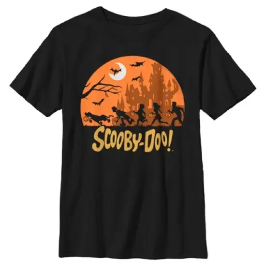 Boy's Scooby Doo Moon Silhouette Chase T-Shirt image {4}