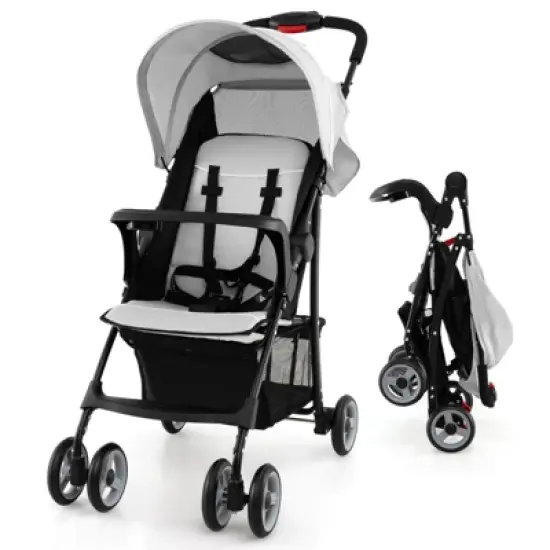 Safstar Foldable Lightweight Baby Stroller Kids Travel Pushchair 5-Point Safety System image {9}