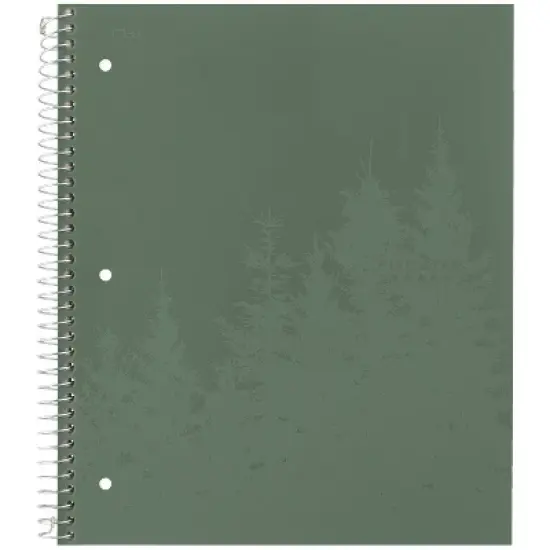 Five Star 100g College Ruled Notebook 11"x9.75" Olympic Green: Spiral, Single Subject, 100 Pages, 3 Hole Punched image {1}