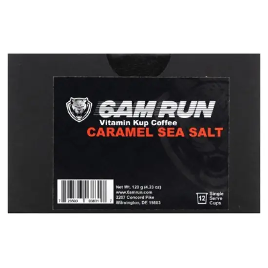 6AM Run Vitamin Kup Coffee, Caramel Sea Salt, 12 Single Serve Cups, 4.23 oz (120 g) image {5}