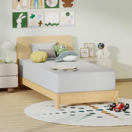 FDW 12 inch Bamboo Charcoal Memory Foam Mattress Cooling Gel CertiPUR-US Certified Breathable Bed Mattress for Cooler Sleep,White image {8}